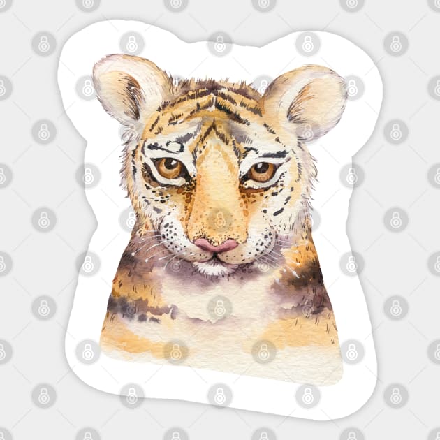 Tiger cub Sticker by NJORDUR